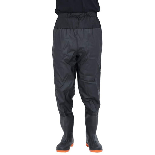 Berkfield Waist Waders with Boots Black Size 38 1