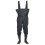 Berkfield Chest Waders with Boots and Belt Black Size 46 2