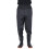 Berkfield Waist Waders with Boots Black Size 39 2