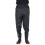 Berkfield Waist Waders with Boots Black Size 43 2