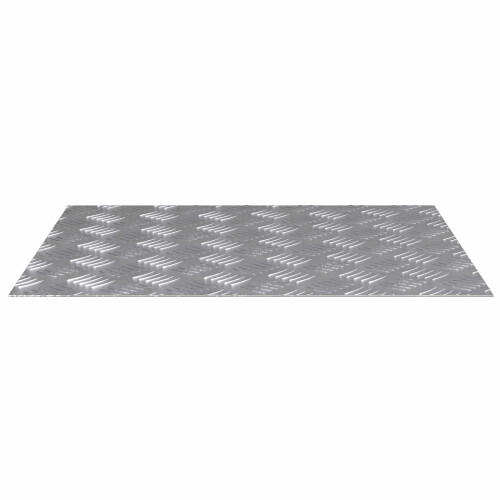 Berkfield Stair Tread Rectangular 2 pcs Silver 60 x 50 cm Aluminium 1