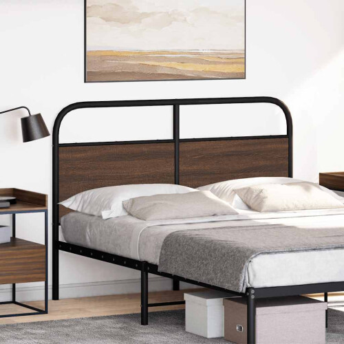 Berkfield Replace Headboard Brown Oak 120 cm Steel and Engineered Wood 1