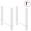 Berkfield Dining Table Legs White 2 pcs 80x(72-73) cm Steel 3