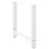 Berkfield Dining Table Legs White 2 pcs 80x(72-73) cm Steel 4
