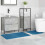 Berkfield Anti-slip Bath Mat Set 2 pcs Blue PP 3