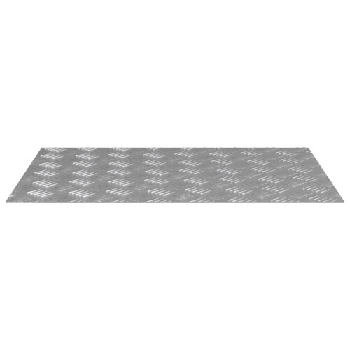 Berkfield Stair Tread Rectangular 2 pcs Silver 70 x 50 cm Aluminium 1