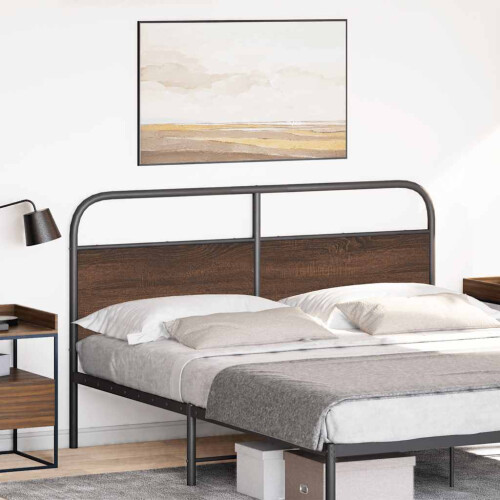 Berkfield Replace Headboard Brown Oak 150 cm Steel and Engineered Wood 1