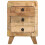 Berkfield Bedside Cabinet 37x32x50 cm Solid Wood Rough Mango 2