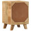 Berkfield Bedside Cabinet 37x32x50 cm Solid Wood Rough Mango 4