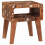 Berkfield End Table with Shelf Brown 40 x 32 x 46 cm Solid Reclaim Wood 3