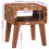 Berkfield End Table with Shelf Brown 40 x 32 x 46 cm Solid Reclaim Wood 10