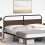 Berkfield Replace Headboard Brown Oak 200 cm Steel and Engineered Wood 2