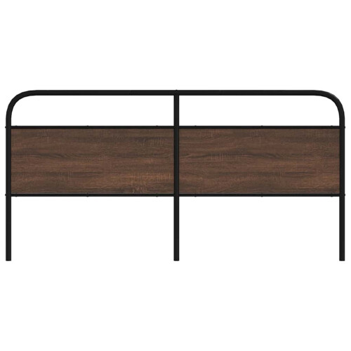 Berkfield Replace Headboard Brown Oak 200 cm Steel and Engineered Wood 2