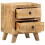 Berkfield Bedside Cabinet 2 pcs 40x32x46 cm Solid Wood Rough Mango 5