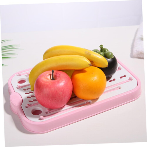 Folding Bottle Drying Rack with Integrated Drain Surface, Compact Pink Tray for Baby Bottles 1
