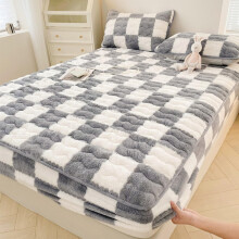 Flannel Fitted Sheet California King Non‑Slip Mattress Cover with Fluffy Comfort and Easy Care