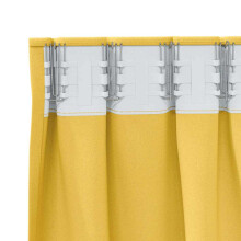 Berkfield Blackout Curtains with Rings 2 pcs Mustard Yellow 260 x 140 cm