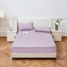 Waterproof Mattress Protector Twin Size Purple, Breathable Noiseless Cover with Deep Pocket Fit Up to 14 Inches