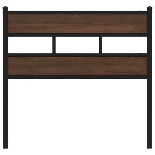 Berkfield Replace Headboard Brown Oak 107 cm Steel and Engineered Wood 2