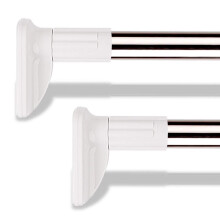 Adjustable Shower Curtain Tension Rod Stainless Steel Rustproof Telescopic Rail No Drill Tool Installation
