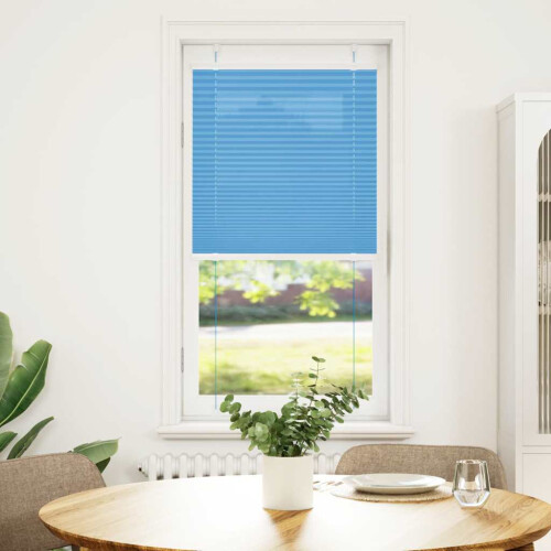 Berkfield Pleated Blind Blue 65x100 cm Fabric Width 64.4 cm Polyester 1