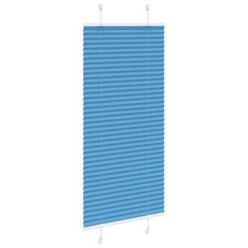 Berkfield Pleated Blind Blue 65x100 cm Fabric Width 64.4 cm Polyester 2
