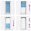 Berkfield Pleated Blind Blue 65x100 cm Fabric Width 64.4 cm Polyester 5
