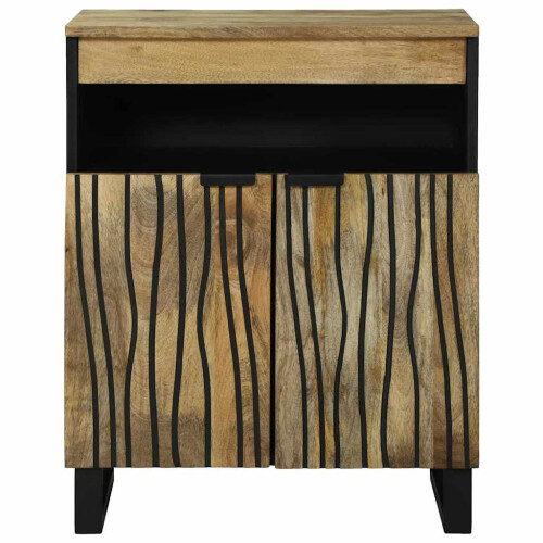 Berkfield Sideboard with Drawer Brown 60 x 33 x 75 cm Solid mango wood 2