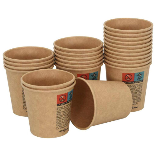 Berkfield Paper Coffee Cups 1000 pcs 4oz 100ml Brown 2