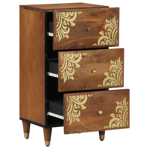 Berkfield Sideboard with Drawer Brown 40 x 33 x 75 cm Solid Mango Wood 1