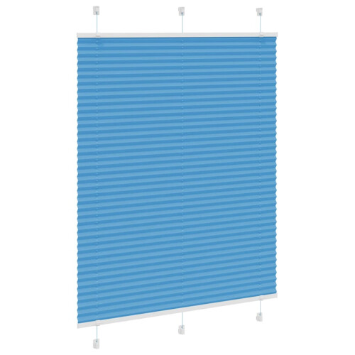 Berkfield Pleated Blind Blue 105x150 cm Fabric Width 104.4 cm Polyester 2