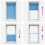 Berkfield Pleated Blind Blue 75x150 cm Fabric Width 74.4 cm Polyester 7