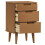 Berkfield Bedside Cabinet MOLDE Brown 40x35x65 cm Solid Wood Pine 5