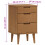 Berkfield Bedside Cabinet MOLDE Brown 40x35x65 cm Solid Wood Pine 8