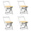 Berkfield Dining Chairs Foldable 4 pcs Corona White Solid Wood Pine 2