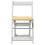 Berkfield Dining Chairs Foldable 4 pcs Corona White Solid Wood Pine 5