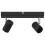 Berkfield Ceiling Spotlight Black 26 x 6.5 x 11.5 cm Metal 2