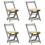 Berkfield Dining Chairs Foldable 4 pcs Corona Grey Solid Wood Pine 2