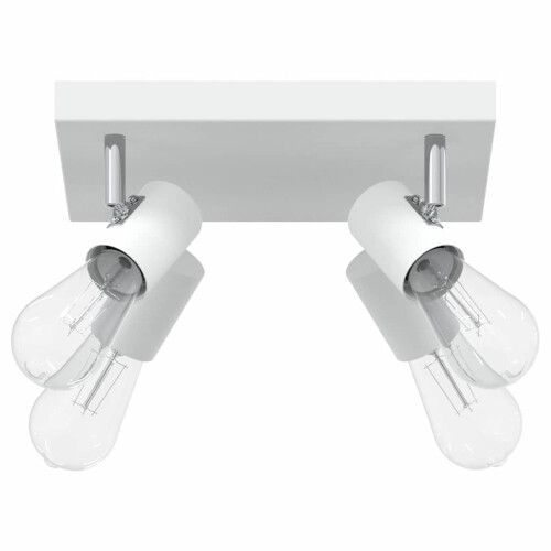 Berkfield Ceiling Spotlight White 26.5 x 26 x 11.5 cm Metal 2