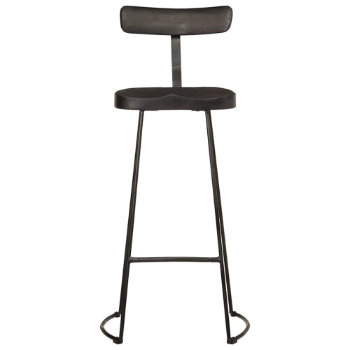 Berkfield Bar Stools 2 pcs Black 49x43x103 cm Solid Wood Mango 1