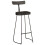 Berkfield Bar Stools 2 pcs Black 49x43x103 cm Solid Wood Mango 10