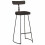 Berkfield Bar Stools 2 pcs Black 49x43x103 cm Solid Wood Mango 11