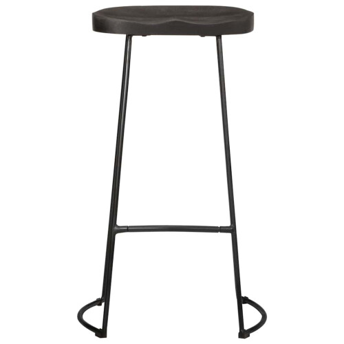 Berkfield Bar Stools 2 pcs Black 45x40x78 cm Solid Wood Mango 1