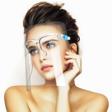 Face Shield Glasses AntiFog Clear Full Face Protection Reusable Kit for Adults (10 Shields + 5 Frames)