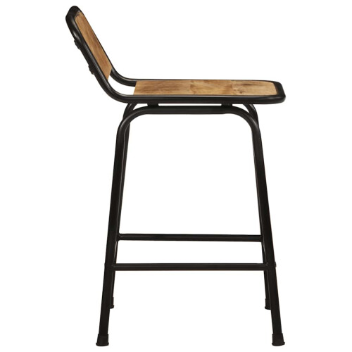 Berkfield Bar Stools 2 pcs 46x35.5x70 cm Solid Wood Rough Mango 2