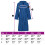 Berkfield Bathrobe KINN Blue M Cotton 7