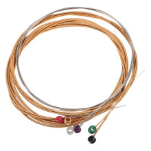 Acoustic Guitar Strings Set 6 String Folk Replacement with Rich Balanced Tone and Stable Tuning