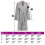 Berkfield Bathrobe KINN Grey S Cotton 7