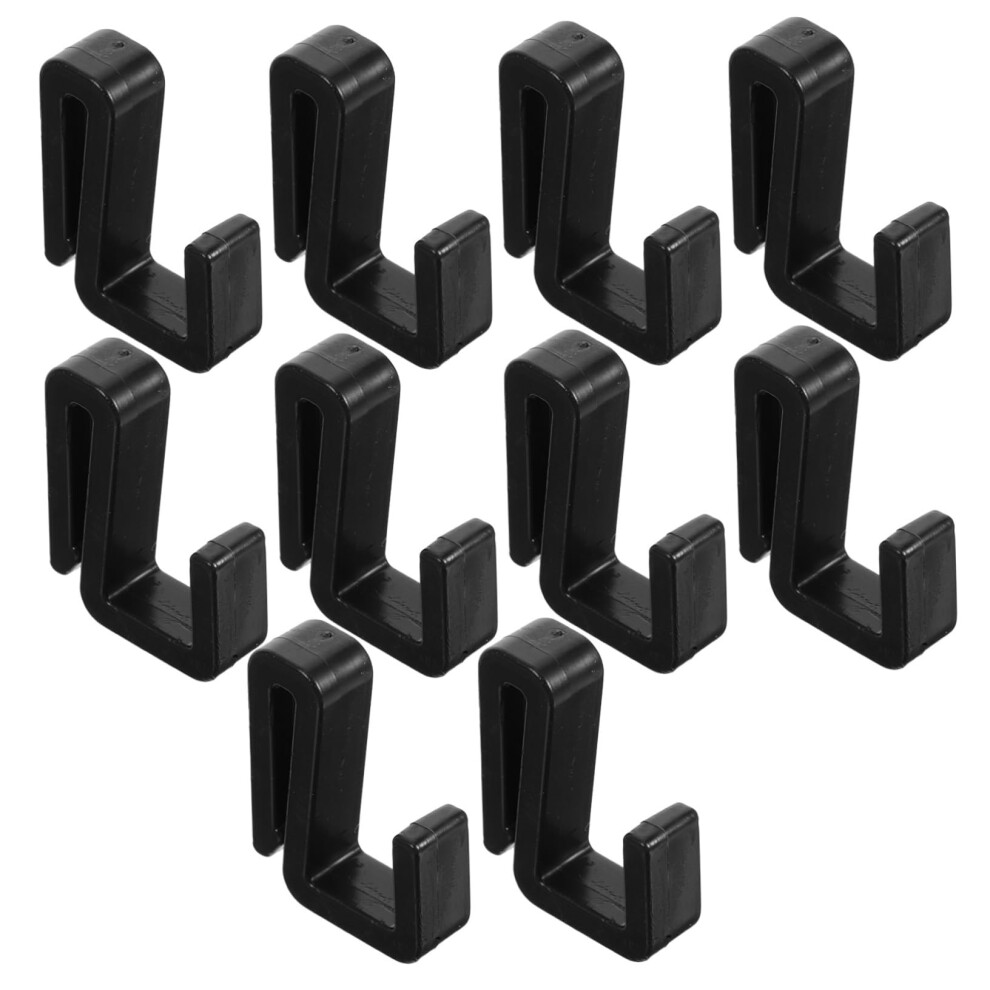10Pcs Black Plastic Pegboard Hooks Clip Hangers For Tool Organization In Garage And Office 9351714834155