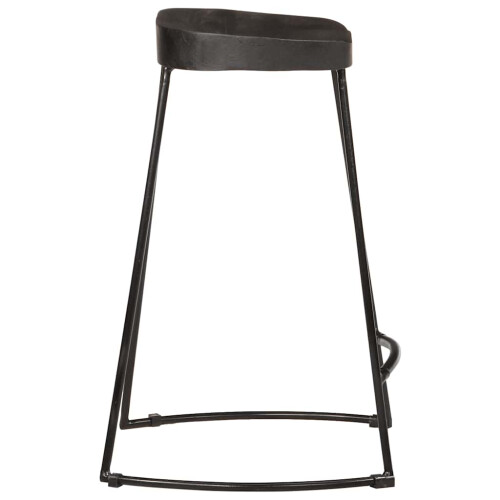 Berkfield Bar Stools 2 pcs Black 45x40x62 cm Solid Wood Mango 2